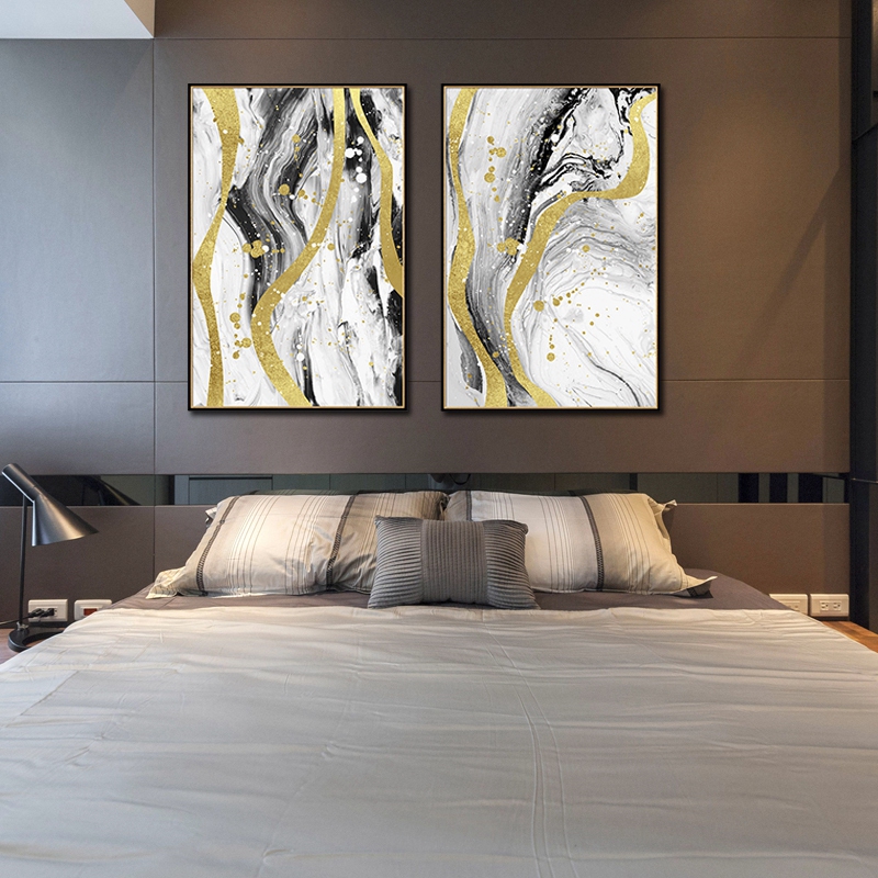 現(xiàn)代簡(jiǎn)約抽象裝飾畫(huà) 辦公室樣板間沙發(fā)背景墻客廳臥室壁掛畫(huà) 晶瓷畫(huà)