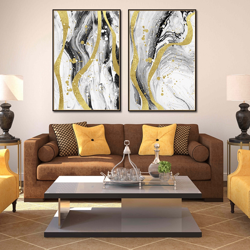 現(xiàn)代簡(jiǎn)約抽象裝飾畫(huà) 辦公室樣板間沙發(fā)背景墻客廳臥室壁掛畫(huà) 晶瓷畫(huà)