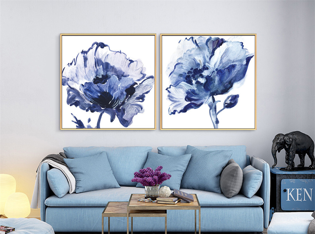 現(xiàn)代簡(jiǎn)約植物系列壁畫餐廳裝飾畫玄關(guān)掛畫晶瓷畫 雙拼系列