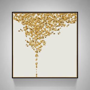 現(xiàn)代簡約客廳裝飾畫 抽象風(fēng)格臥室床頭掛畫  晶瓷畫 金色年華