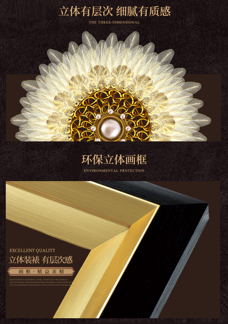 美式裝飾畫 晶瓷畫 輕奢沙發(fā)背景墻組合掛畫 入戶玄關(guān)歐式臥室床頭畫